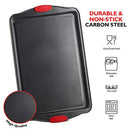 Nonstick Carbon Steel Bakeware Set - 15-Piece Baking Tray Set With Silicone Handles
