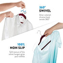 Premium Quality Space Saving Luxurious Velvet Hangers Strong and Durable 50 Pack