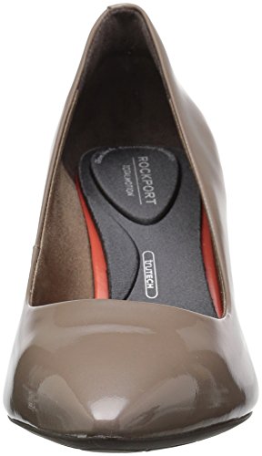 womens Total Motion 75mm Pointy Dress Pump, Taupe Grey Patent, 9 Wide US