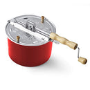 Cook N Home 02699 6-Quart Aluminum Stovetop Popcorn Popper, Red