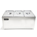 Commercial Grade Stainless Steel Bain Marie Buffet Food Warmer Steam Table