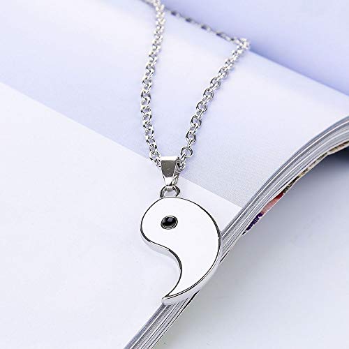 Yinyang Personalized Matching Puzzle Diagrams Best Friend Necklaces Gifts