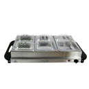 MegaChef 3 Section Buffet Server & Food Warmer in Stainless Steel
