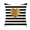 Black White Heart Cushion  Pillow Covers