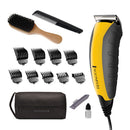 Remington Virtually Indestructible Barbershop Clipper, 15-piece Haircut Kit, Yellow