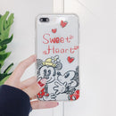 Doodle Graffiti Scribble Minnie Mickey Mouse Cartoon Clear Soft TPU Cover Case