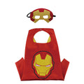 Reversible Toddler Superhero Costume Satin Capes with Felt Masks