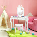 Kids Princess Makeup Dressing Play Table Set with Mirror