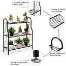 3-Tier Scrollwork Designed Metal Plant Stand