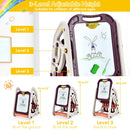 3-in-1 Kids Art Easel Double-Sided Tabletop Easel with Art Accessories