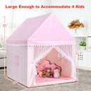 Kids Play Tent Large Playhouse Children Play Castle Fairy Tent Gift with Mat (pink)