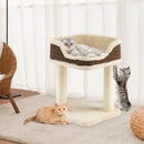 Multi-Level Cat Climbing Tree with Scratching Posts and Large Plush Perch