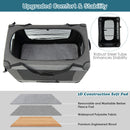 Portable Folding Cat Carrier with 4 Lockable Wheels