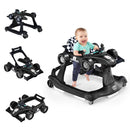 4-in-1 Foldable Activity Push Walker with Adjustable Height - Red