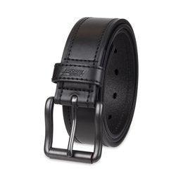 Genuine Dickies Men's Leather Work Belt with Polished Nickel Buckle