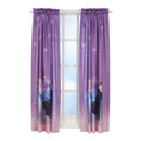 Disney Frozen Kids Bedroom Window Curtains, 2 Panel Set, 63inch Length, Purple