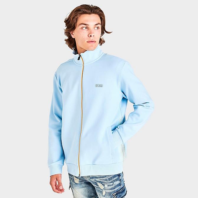 MEN'S HUGO BOSS MULTI-COLORED LOGO FULL-ZIP SWEATSHIRT