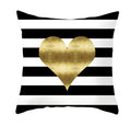 Black White Heart Cushion  Pillow Covers