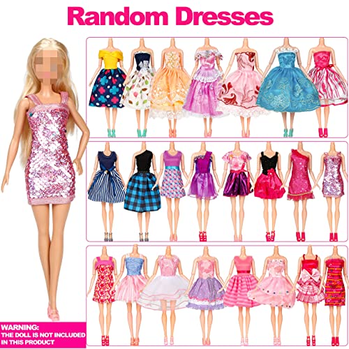 50 Pcs Handmade Doll Clothes and Accessories,5 Wedding Gowns 5 Fashion Dresses