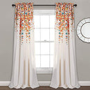 Weeping Flowers Darkening Window Curtains Panel Set  84 in x 52 in. 2 Count