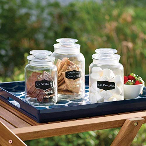 Glass Canister Set for Kitchen or Bathroom with Airtight Lid