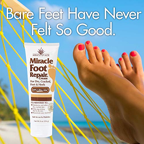 Foot Repair Cream | 60% Pure Aloe Vera Gel | Fast Relief for Dry, Cracked, Itchy Feet