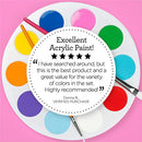 Acrylic Paint Set, 2 Fl Oz (Pack of 18), Assorted Matte Colors, 18 Count