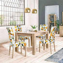 Spandex Chair Covers for Dining Room Set of 4, Stretch Printed Chair