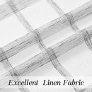 Grey and White Buffalo Plaid Window Curtain Panel Farmhouse Semi Sheer Gingham Linen Curtain Drapes
