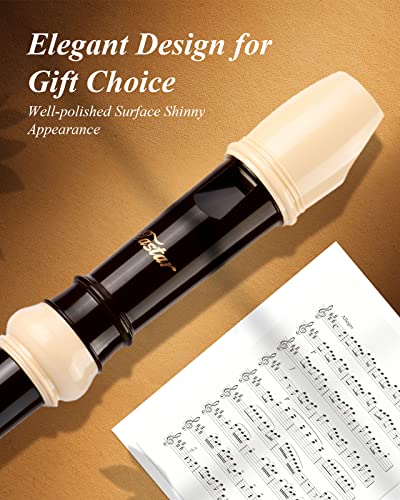 Soprano Recorder for Beginners Kids, Baroque style C Key Recorder Instrument ABS Classic