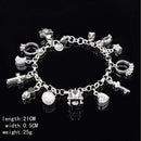 Silver Thirteen Hanging Pieces Bracelet for Women Gift Bracelets & Bangles