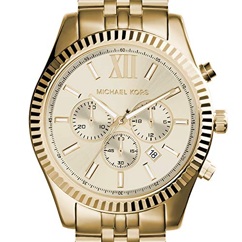 Michael Kors Lexington Gold-Tone Stainless Steel Watch MK8281