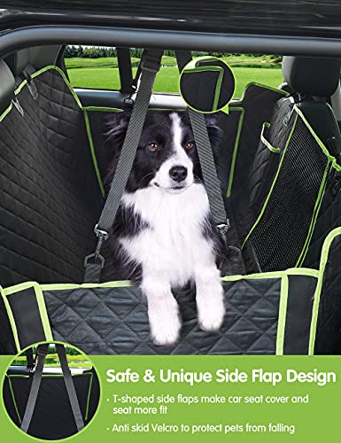 4-in-1 Dog Car Seat Cover, 100% Waterproof Scratchproof Dog Hammock with Big Mesh