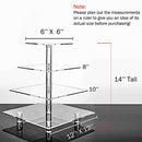 Jusalpha® Large 4 Tier Square Acrylic Cupcake Tower Stand-Cake Stand-Dessert Stand-Cupcake Holder-Pastry Serving Platter-Candy Bar Party Décor-Party Supply(4 Tier with Rod Feet) (4SF-V2)
