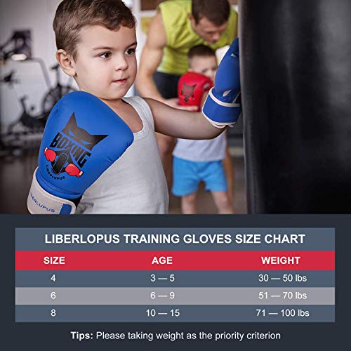 Liberlupus Kids Boxing Gloves for Boys and Girls, Boxing Gloves for Kids 3-15