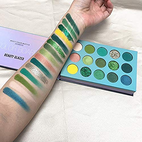 60 Color Eyeshadow Palette, 4 in 1 Board High Pigmented Glitter Matte Eye Shadow