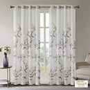Botanical Sheer Curtains for Bedroom, Modern Contemporary Linen Grommet