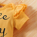 Baby Girl 3PCS Clothes Short Sleeve Romper Bodysuit Tops Floral Pants Headband