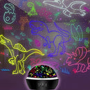 Night Light for Kids Dinosaur Toys,2 in 1 Rotating Projector Lamp with Dino&Vehicles Theme,Easter Birthday Gift for 3 to 8 Year Olds Boys Girls,Kids Room Decor for Toddler Toys