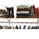 Evelots Closet Wood Shelf Divider-New Extra Brackets for Stability-Steel-Set/8