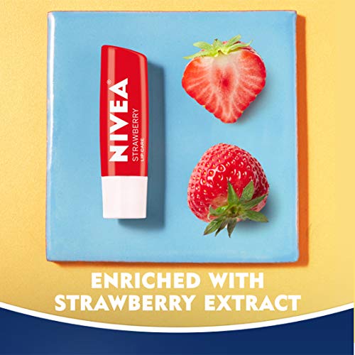NIVEA Lip Care, Fruit Lip Balm Variety Pack, Tinted Lip Balm, 0.17 Oz, Pack of 4
