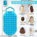 2 Pack Silicone Body Scrubber, 2 in 1 Shower and Shampoo Scalp Massager Brush