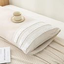 Boho Body Pillow Cover of 1, Boho Decorative Pillow for Bed with Pocket Closure Beige