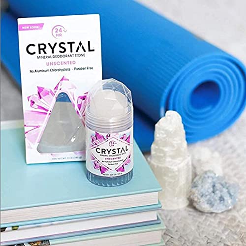 CRYSTAL Deodorant Stick (30003), Unscented, 4.25 Ounce, White