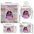 Black Girl You are Beautiful Shower Curtains Bathroom Sets with Non-Slip Rugs,