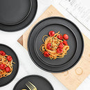 Coupe Dinnerware Set, Service For 4, Black Matte, Matte Black