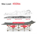 Camping Cot, 450LBS(Max Load), Portable Foldable Outdoor Bed with Carry Bag