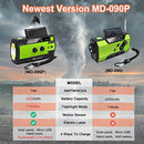 Emergency Crank Radio，4000mAh-Solar Hand Crank Portable AM/FM/NOAA