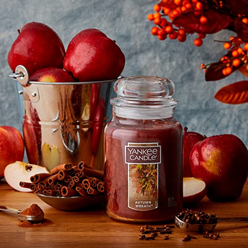 Autumn Wreath Scented, Classic 22oz Large Jar Single Wick Candle, Over 110 Hours of Burn Time