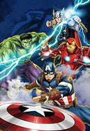 Marvel Avengers Blue Circle Fleece Plush Blanket, 62 x 90/Twin